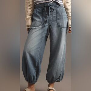 New Anthropologie Pilcro High-Rise Parachute Tie-Waist Jeans